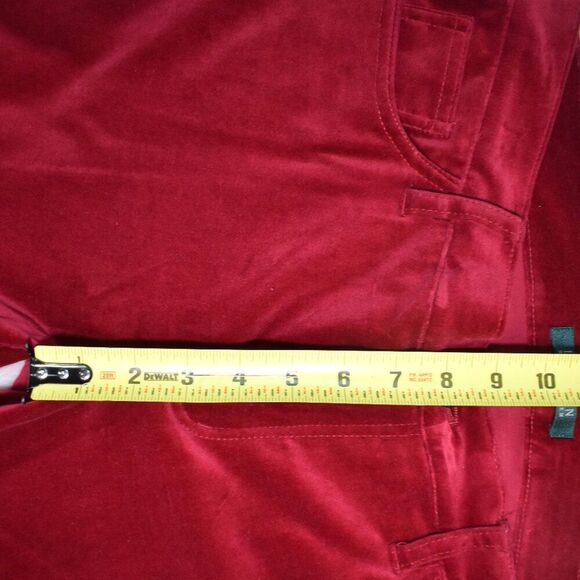 Lauren Ralph Lauren VTG 90s Bright Red Pant Sz 10 Velvety Soft Boot Cut Mid Rise - Picture 4 of 13